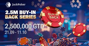 JackPoker возвращает бай-ины: в руме стартовала BUY-IN BACK SERIES с гарантией $2,500,000