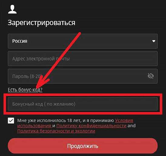 Место ввода